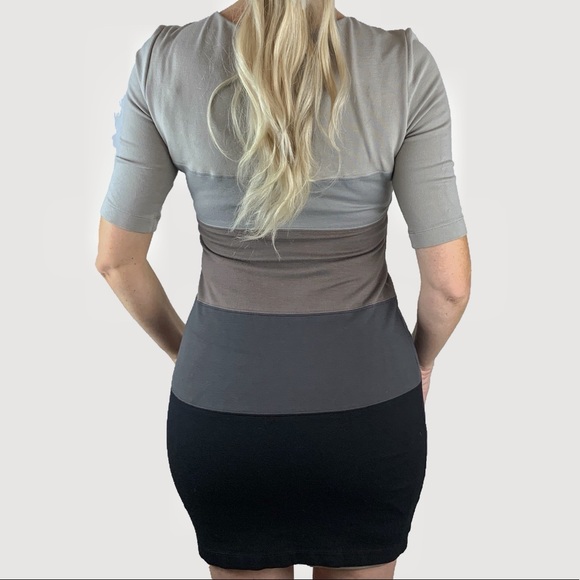 BCBGMAXAZRIA Colour Block Bodycon Dress - Picture 2 of 8